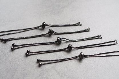 5 Armband Rohlinge aus Messing, 18 Karat echt vergoldet, echt platiniert oder echt rosévergoldet, Schiebearmbänder Schmuckzubehör Gold