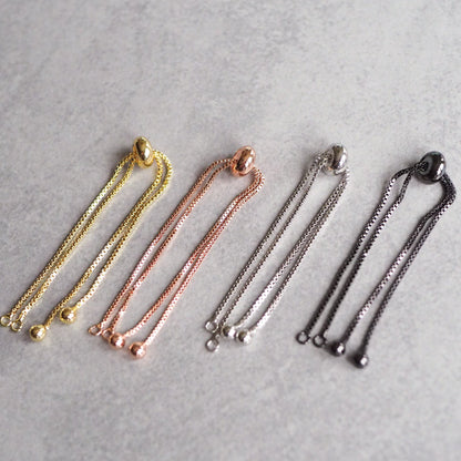 5 Armband Rohlinge aus Messing, 18 Karat echt vergoldet, echt platiniert oder echt rosévergoldet, Schiebearmbänder Schmuckzubehör Gold