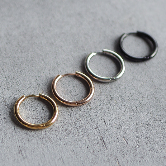 10x dicke Hoops aus Edelstahl 21mm, chunky Kreolen, DIY Schmuck, Schmuckzubehör für Creolen Ohrringe Ohrschmuck Klapp-Ohrring Klapp-Kreolen