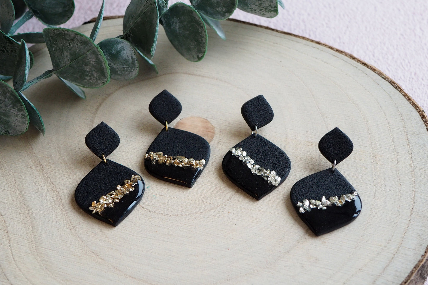 Splitter aus Glas zur Schmuckherstellung mit Polymeton (FIMO), 1mm-4mm, 10g Bruchstücke Metall Metallstücke, Gold Silber Weiß Schwarz