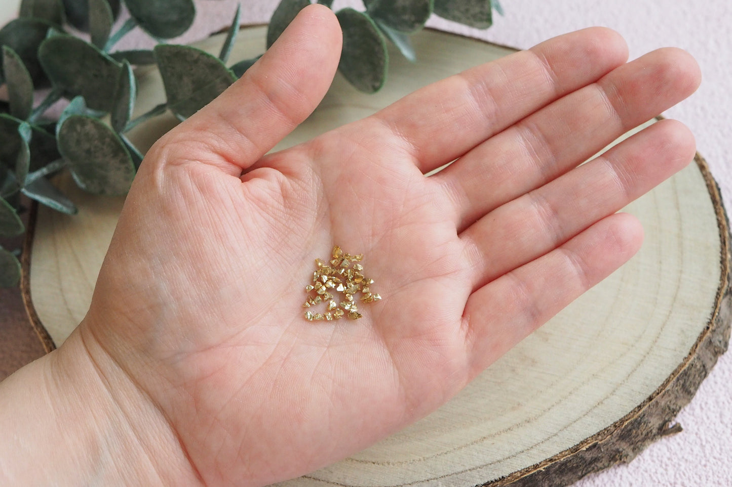 Splitter aus Glas zur Schmuckherstellung mit Polymeton (FIMO), 1mm-4mm, 10g Bruchstücke Metall Metallstücke, Gold Silber Weiß Schwarz