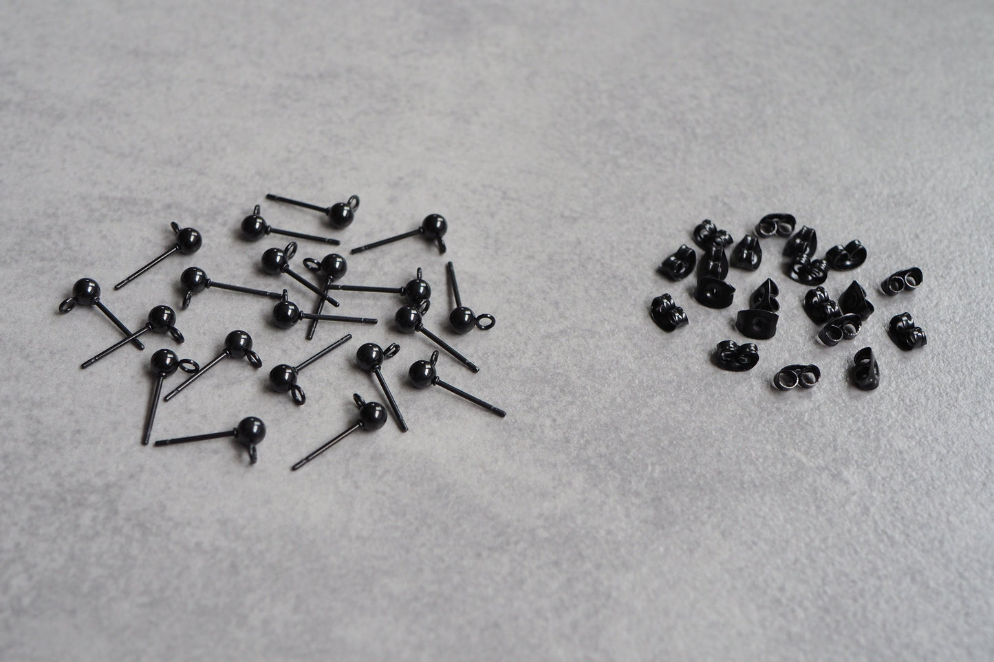 10 Paar Ohrstecker mit Kugel (3/4/5mm) aus Edelstahl o. Messing, Gold Silber Roségold Schwarz, echt vergoldet o. platiniert, Schmuckzubehör