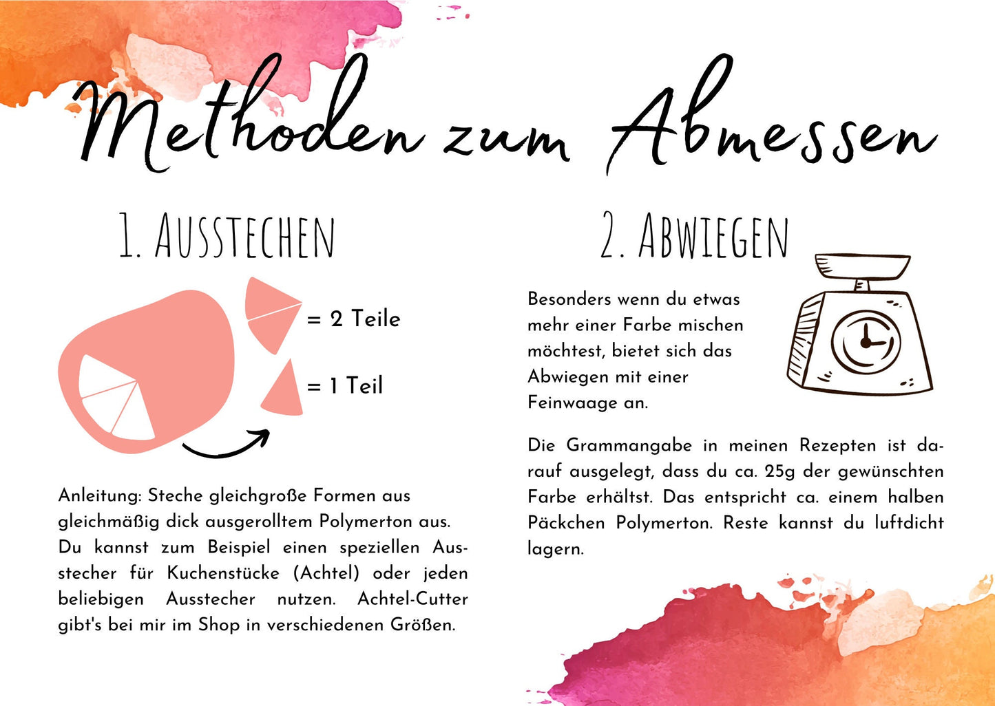 18 Farbrezepte für FIMO® Soft passend zu farbigen Biegeringen aus meinem Shop, Rezept Farben Polymerton